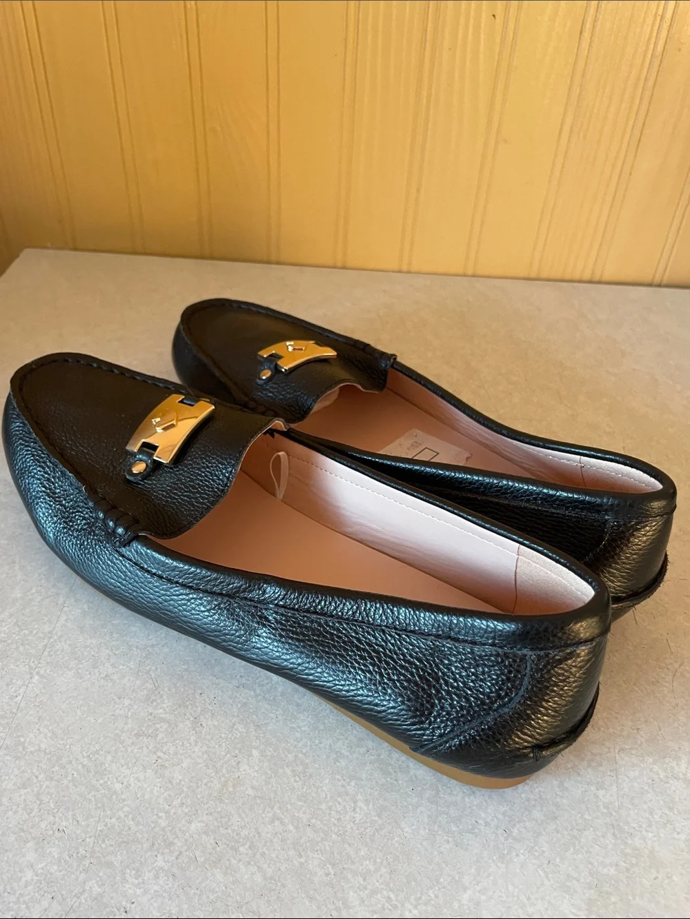 KATE SPADE Carmen Black Leather Loafers Sz. 10